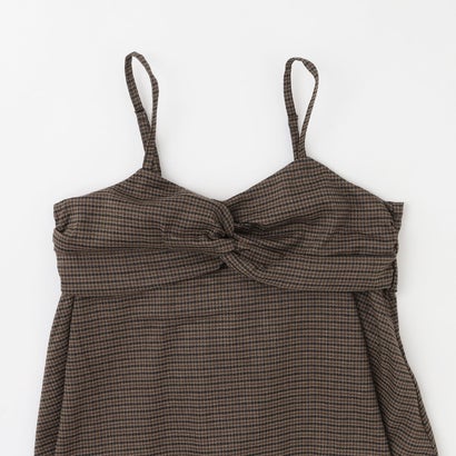 プティマイン リアン petit main LIEN 【リンク】チェックリボンキャミ・インナーセット （グレー）｜詳細画像