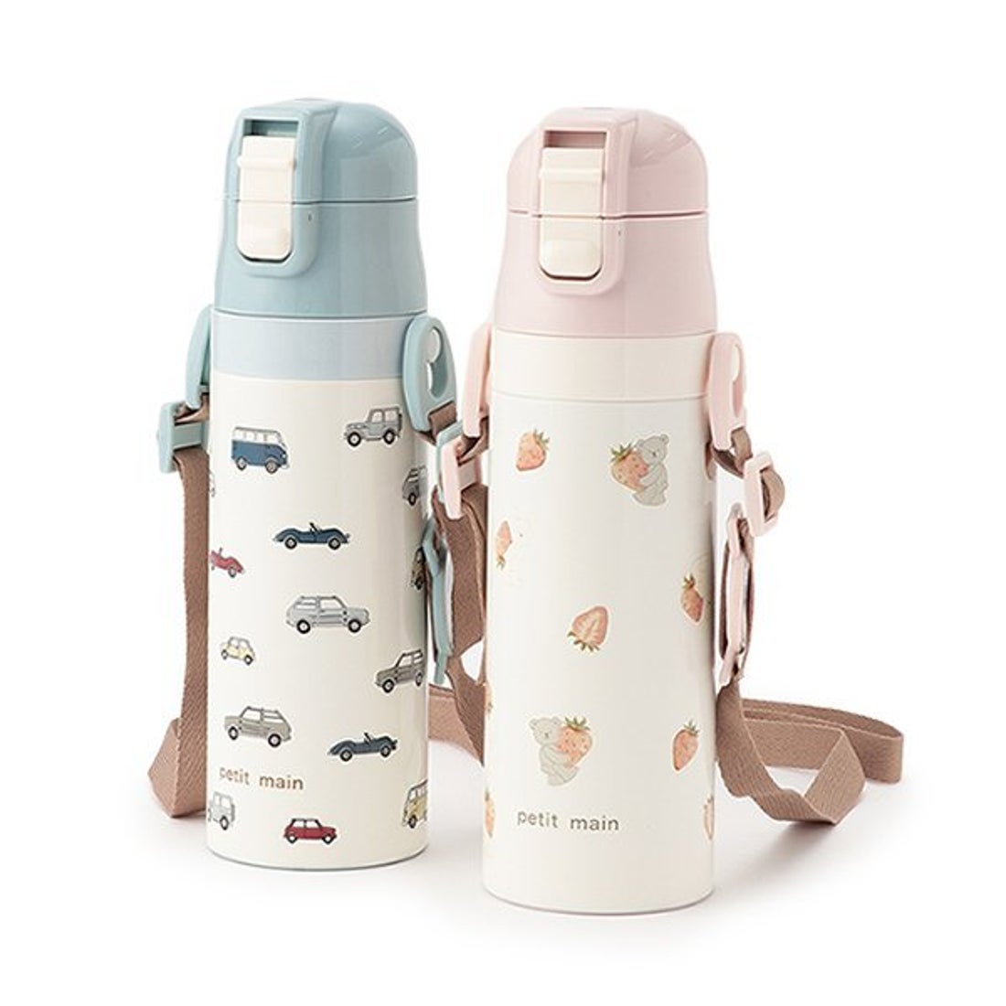 新品 廃盤 レア petit main ステンレス製水筒470ml ラベンダー