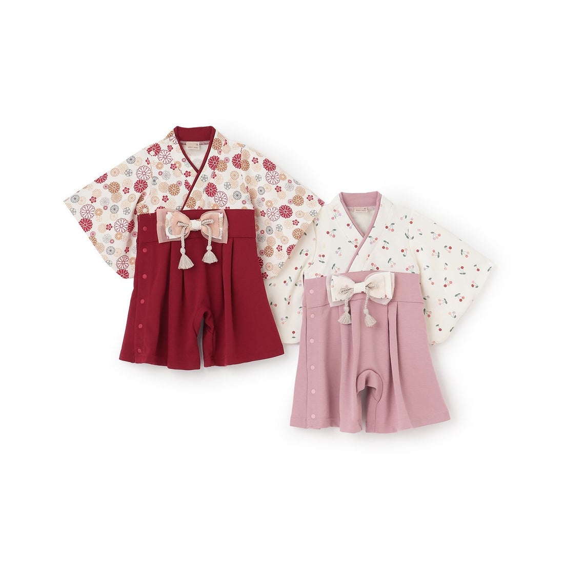 petit main かぶと帽子 袴カバーオール セット プティマイン petit main GIRLS袴カバーオール【返品不可商品】 （L