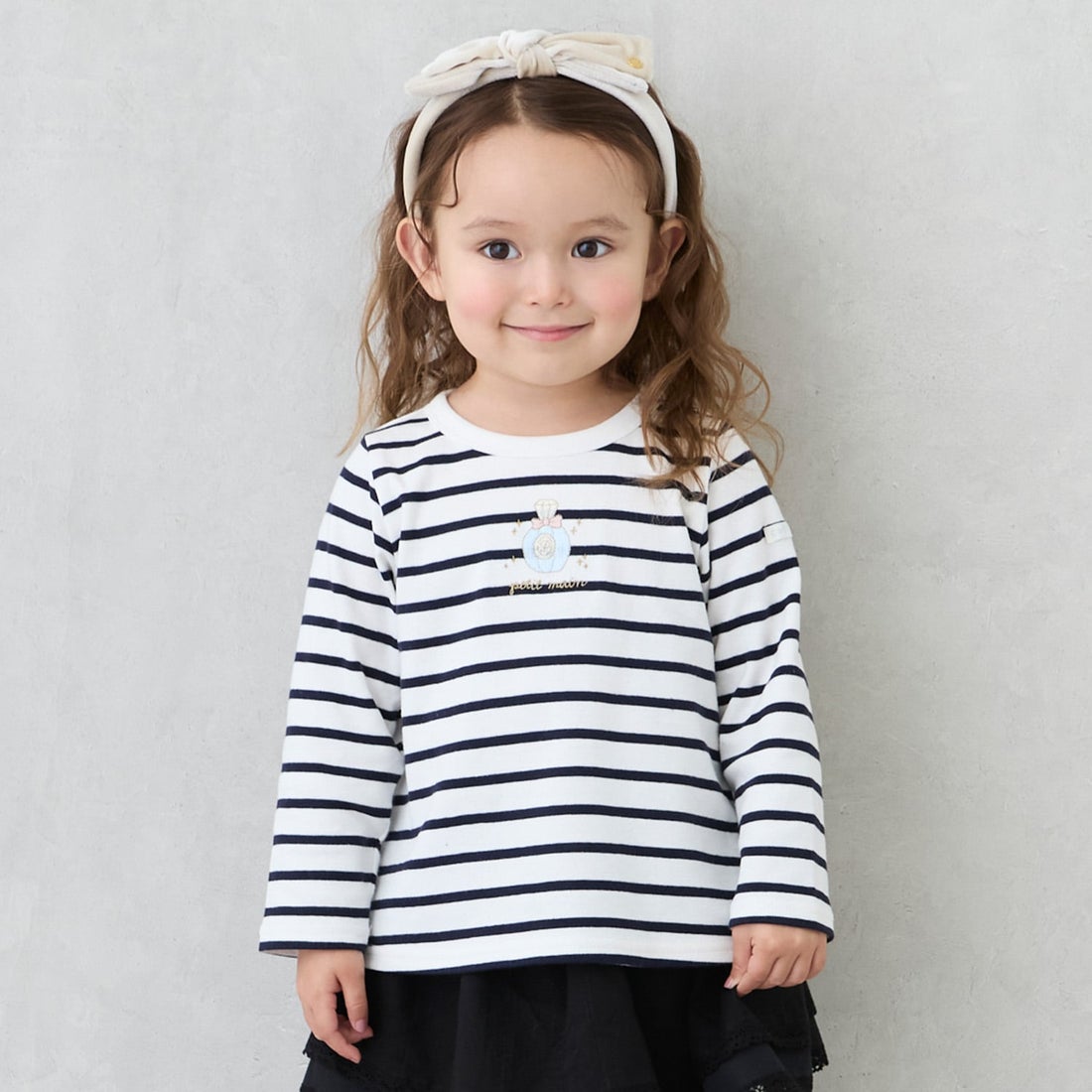 新品含 女の子 キッズ プティマイン お洋服まとめ売り30点 プティマイン petit main 【プティプラ】GIRLS長袖T （キナリ