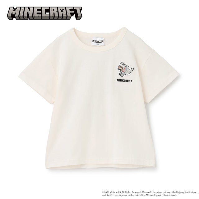 【MINECRAFT】刺しゅう半袖Tシャツ （白）