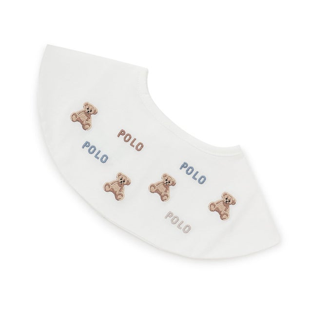 【POLO BCS】モチーフ刺しゅうスタイ （オフ ホワイト）