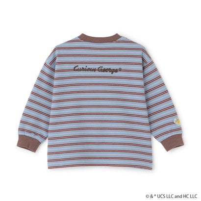 【おさるのジョージ】マルチボーダー長袖Tシャツ （生成）｜詳細画像