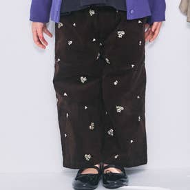 刺しゅうワイドパンツ （茶）