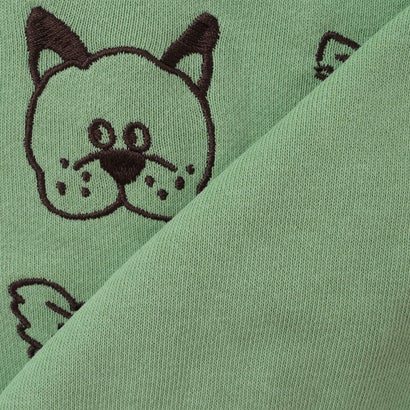 イヌネコゆるキャラミニ裏毛長袖Tシャツ （モデレート ピンク）｜詳細画像