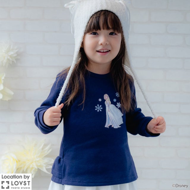 【Disney】グラフィック長袖Tシャツ （紺）