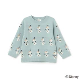 【Disney】オラフ総柄ニット （ミント）