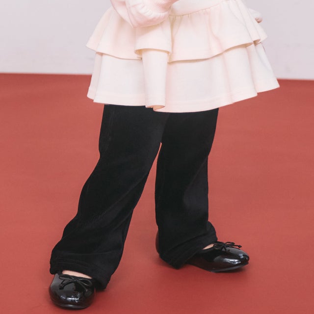 カットコールフレアパンツ （黒）