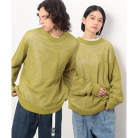 メッシュニットプルオーバー （イエロー×グリーン）