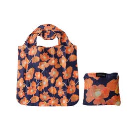 エコバッグ・ショッピングバッグ・トートバッグ/おしゃれ・花柄デザインのマルシェバッグ （オレンジポピー(大)）