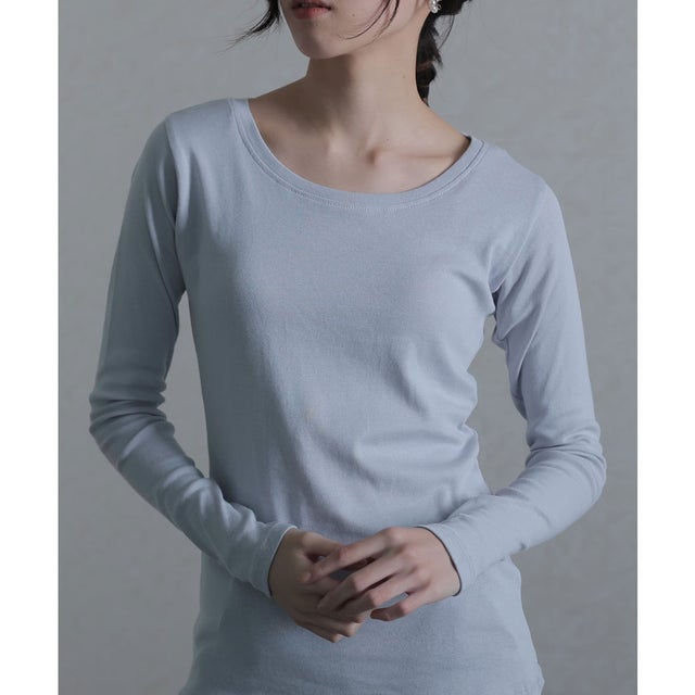 フライス長袖Tシャツ （アイスグレー）
