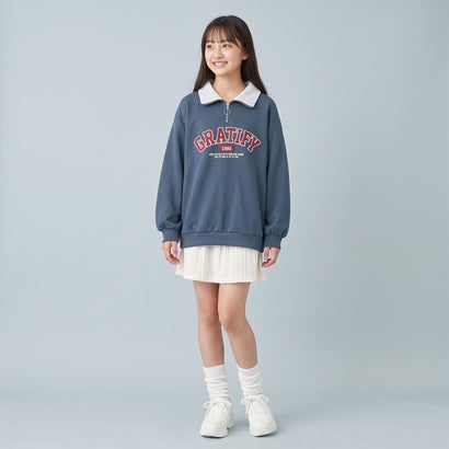 【milky coast】ハーフジップトレーナー （グレー）｜詳細画像