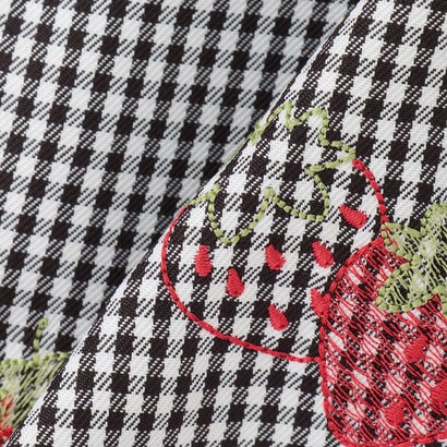 裾いちご刺繍ジャンスカ （黒）｜詳細画像