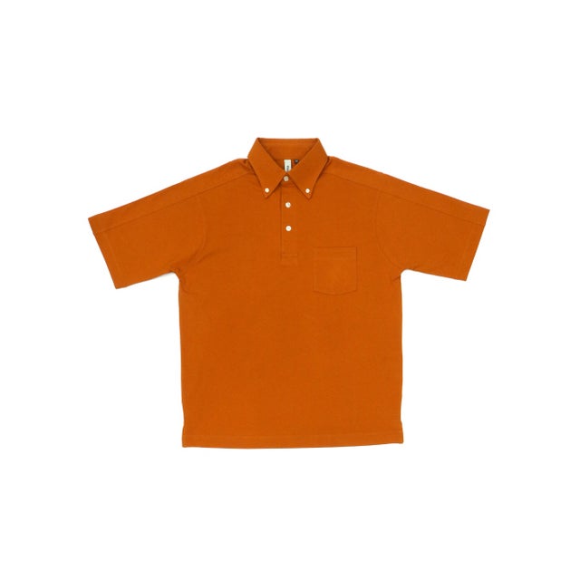 
                    ビズポロ ポロシャツ ボタンダウン 半袖 メンズ （オレンジ）