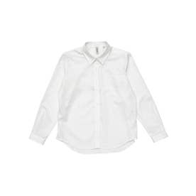 【Pitta Re:)】 ストレートベーシックカジュアルシャツ レギュラー衿 長袖 形態安定 （ホワイト）