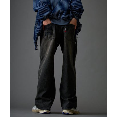 【Paris Saint-Germain / パリ・サン＝ジェルマン】 JP STRAIGHT DENIM PANTS（ブラック）｜詳細画像