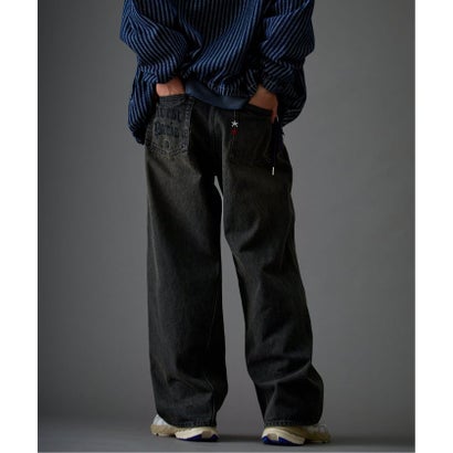 【Paris Saint-Germain / パリ・サン＝ジェルマン】 JP STRAIGHT DENIM PANTS（ブラック）｜詳細画像