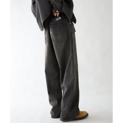 【Paris Saint-Germain / パリ・サン＝ジェルマン】 JP STRAIGHT DENIM PANTS（ブラック）｜詳細画像