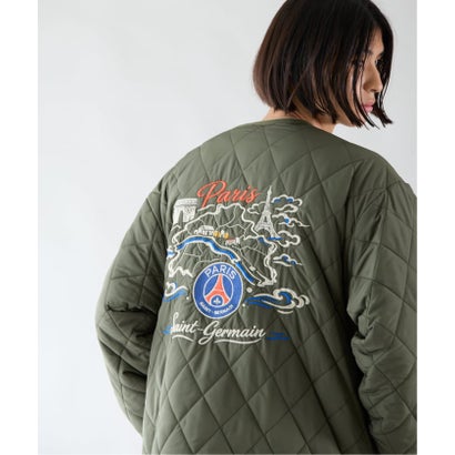 《予約》【Paris Saint-Germain / パリ・サン＝ジェルマン】 JP PANAME QUILT JACKET（カーキ A）｜詳細画像