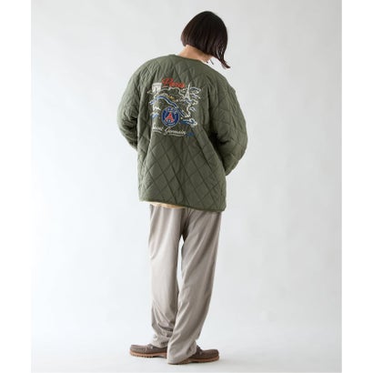 《予約》【Paris Saint-Germain / パリ・サン＝ジェルマン】 JP PANAME QUILT JACKET（カーキ A）｜詳細画像