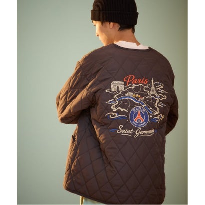 《予約》【Paris Saint-Germain / パリ・サン＝ジェルマン】 JP PANAME QUILT JACKET（カーキ A）｜詳細画像