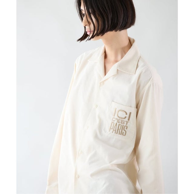 【Paris Saint-Germain】 JP ICI C'EST PARIS Shirts corduroy（ホワイト A）