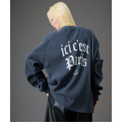 【Paris Saint-Germain / パリ・サン＝ジェルマン】 JP WAFFLE LONG SLEEVE（ネイビー）｜詳細画像