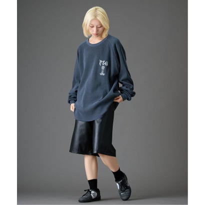 【Paris Saint-Germain / パリ・サン＝ジェルマン】 JP WAFFLE LONG SLEEVE（ネイビー）｜詳細画像