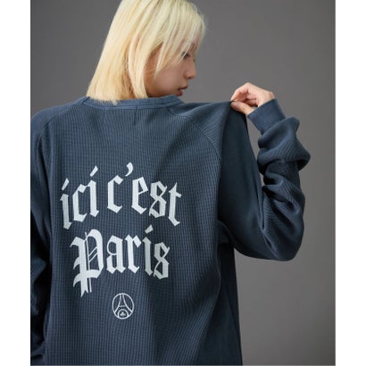 【Paris Saint-Germain / パリ・サン＝ジェルマン】 JP WAFFLE LONG SLEEVE（ネイビー）｜詳細画像