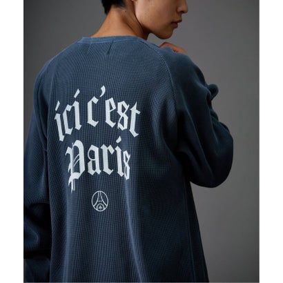 【Paris Saint-Germain / パリ・サン＝ジェルマン】 JP WAFFLE LONG SLEEVE（グレー）｜詳細画像