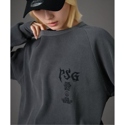 【Paris Saint-Germain / パリ・サン＝ジェルマン】 JP WAFFLE LONG SLEEVE（グレー）｜詳細画像