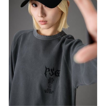 【Paris Saint-Germain / パリ・サン＝ジェルマン】 JP WAFFLE LONG SLEEVE（グレー）｜詳細画像