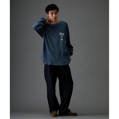 【Paris Saint-Germain / パリ・サン＝ジェルマン】 JP WAFFLE LONG SLEEVE（グレー）｜詳細画像