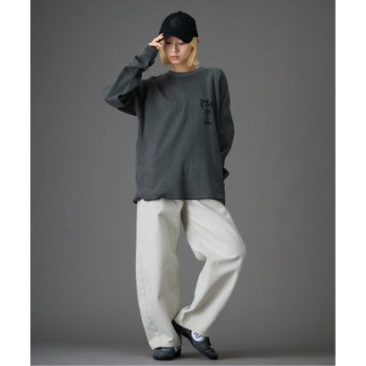 【Paris Saint-Germain / パリ・サン＝ジェルマン】 JP WAFFLE LONG SLEEVE（グレー）｜詳細画像