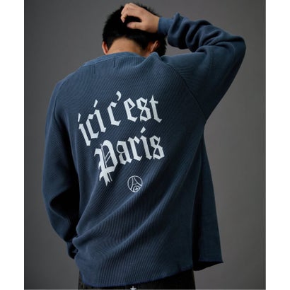 【Paris Saint-Germain / パリ・サン＝ジェルマン】 JP WAFFLE LONG SLEEVE（グレー）｜詳細画像