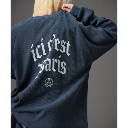 【Paris Saint-Germain / パリ・サン＝ジェルマン】 JP WAFFLE LONG SLEEVE（グレー）｜詳細画像