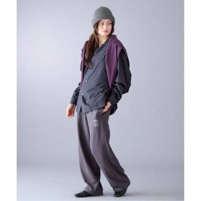 【Paris Saint-Germain / パリ・サン＝ジェルマン】 JP METALLIC LOGO PANTS（グレー）｜詳細画像