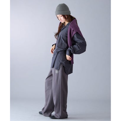 【Paris Saint-Germain / パリ・サン＝ジェルマン】 JP METALLIC LOGO PANTS（グレー）｜詳細画像