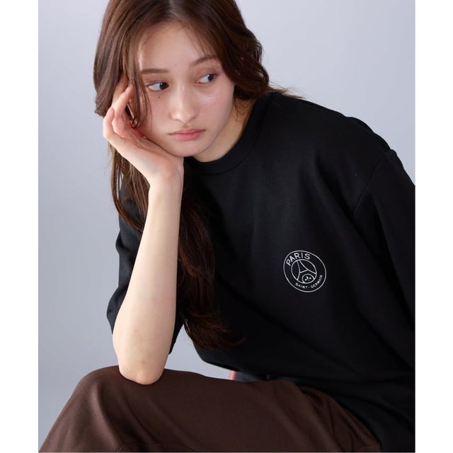 【/ パリ・サン＝ジェルマン】JP METALLIC LOGO TEE（ブラック）