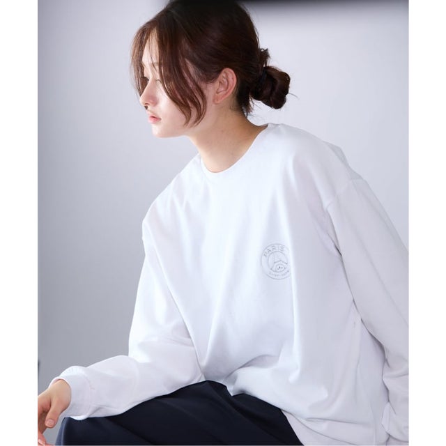 【/ パリ・サン＝ジェルマン】 JP METALLIC LOGO L/S（ホワイト）