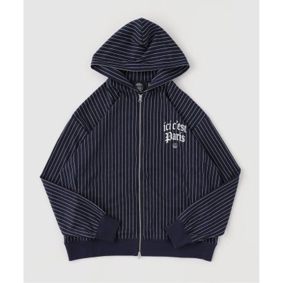 【Paris Saint-Germain / パリ・サン＝ジェルマン】 JP Stripe Hoodie（ネイビー）｜詳細画像
