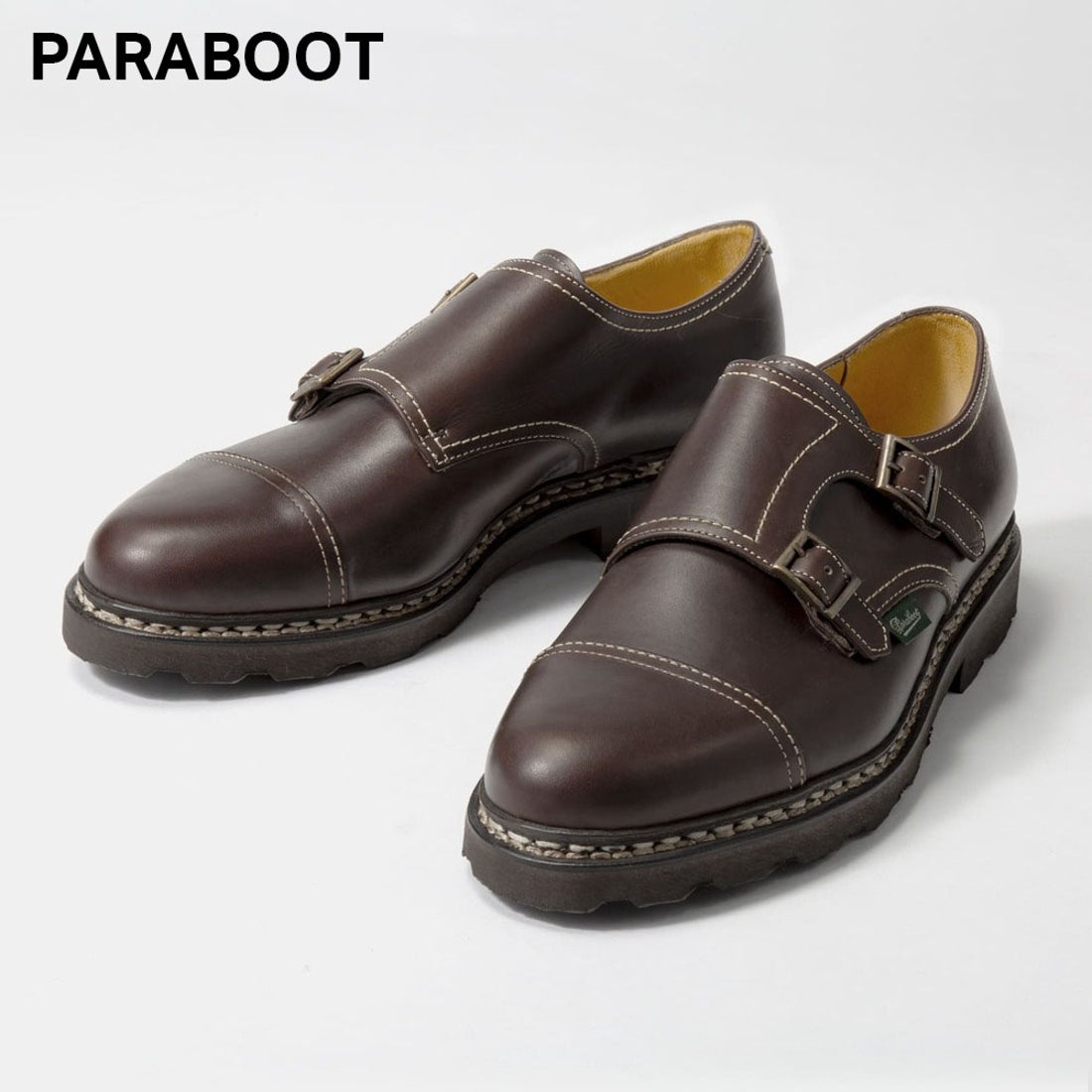 パラブーツ Paraboot WILLIAM 981413 ビジネスシューズ ウィリアム メンズ シューズ ダブルモンク ローファー 革靴 （ブラウン）