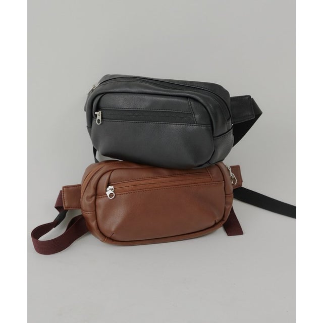 【Kastane】【WHIMSIC】ヴィーガンレザーウエストバック （black）