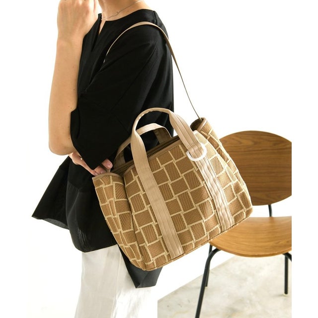 【ear PAPILLONNER】ニットトートバッグS （beige）