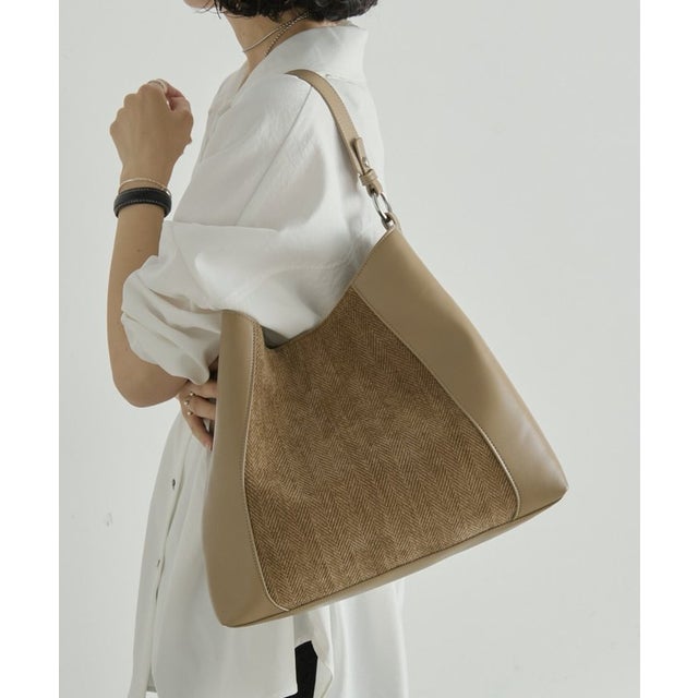 【ear PAPILLONNER】センターモールワンハンドルバッグ （beige）