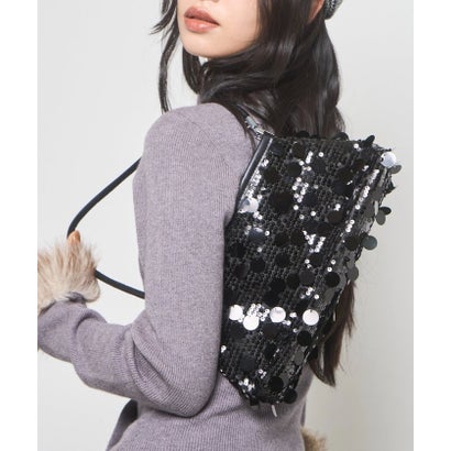 【WHO'S WHO gallery】スパンコールショルダーバッグ （black）｜詳細画像