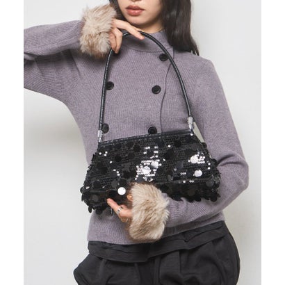 【WHO'S WHO gallery】スパンコールショルダーバッグ （black）｜詳細画像