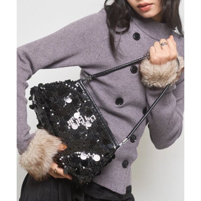 【WHO'S WHO gallery】スパンコールショルダーバッグ （black）｜詳細画像