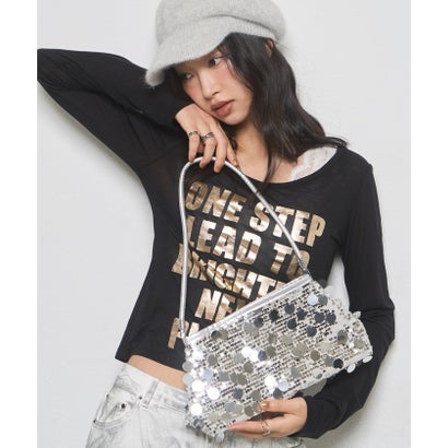 【WHO'S WHO gallery】スパンコールショルダーバッグ （black）｜詳細画像