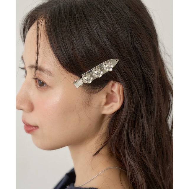 【Kastane】【fiw.】フラワーヘアクリップ （silver）
